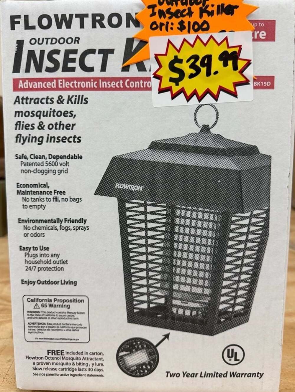 Flowtron BK-15D Electronic Outdoor Insect Killer